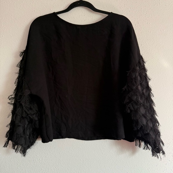 H&M Womens Feather Sleeve Blouse Size 10 - Picture 1 of 6
